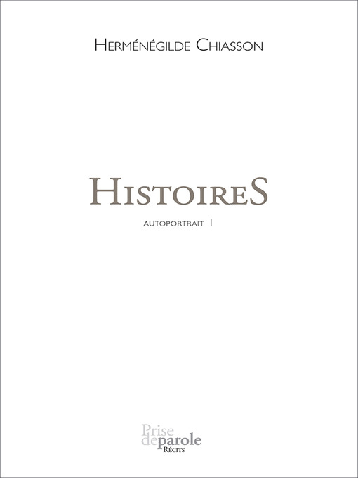 Title details for Histoires by Herménégilde Chiasson - Available